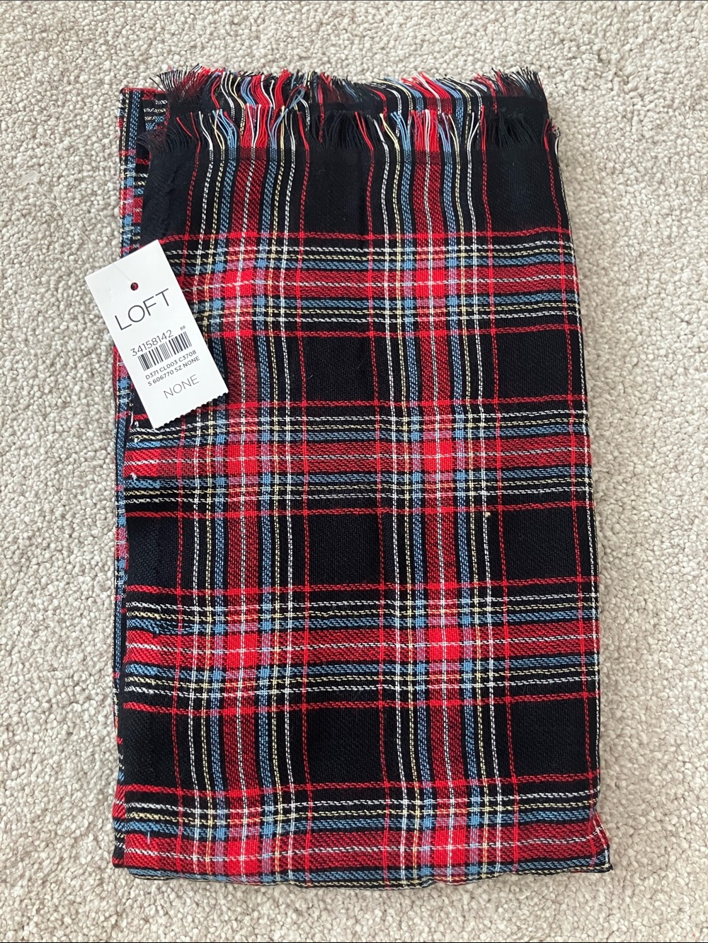 NWT LOFT Plaid Scarf
